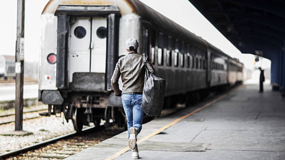 train leaving station
