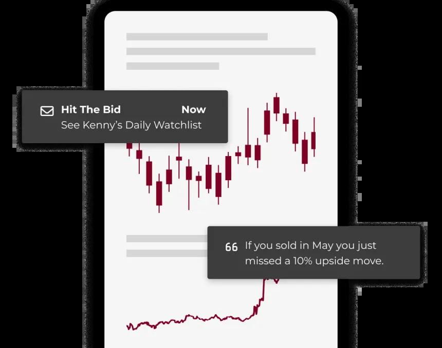 hit the bid phone graphic